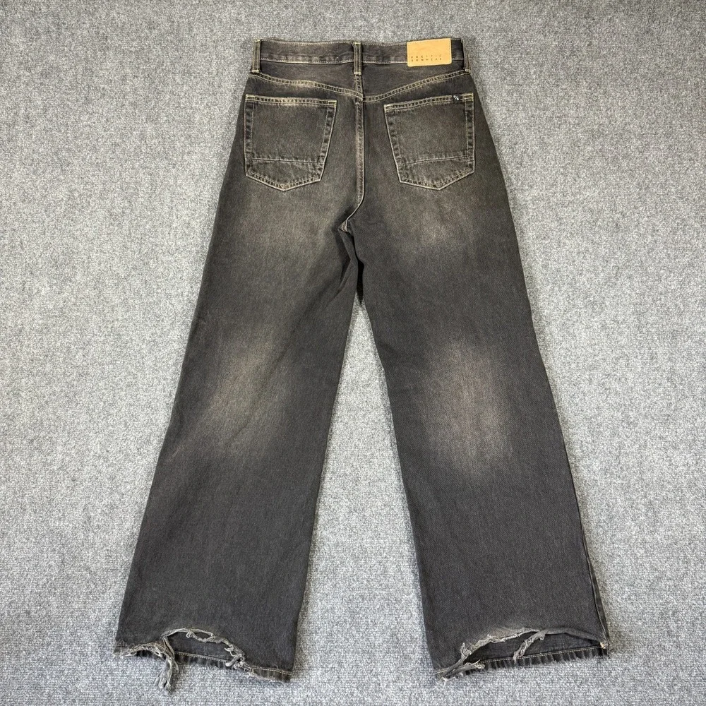 Pacsun Extreme Baggy Jeans Mens 28x30 Black Heel Drag Rigid Non Stretch Skater